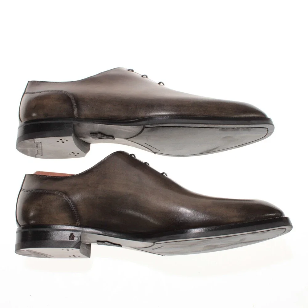 Di Bianco NWB Oxford Dress Shoes Size 44 (US 11) in Green Leather Made in Italy